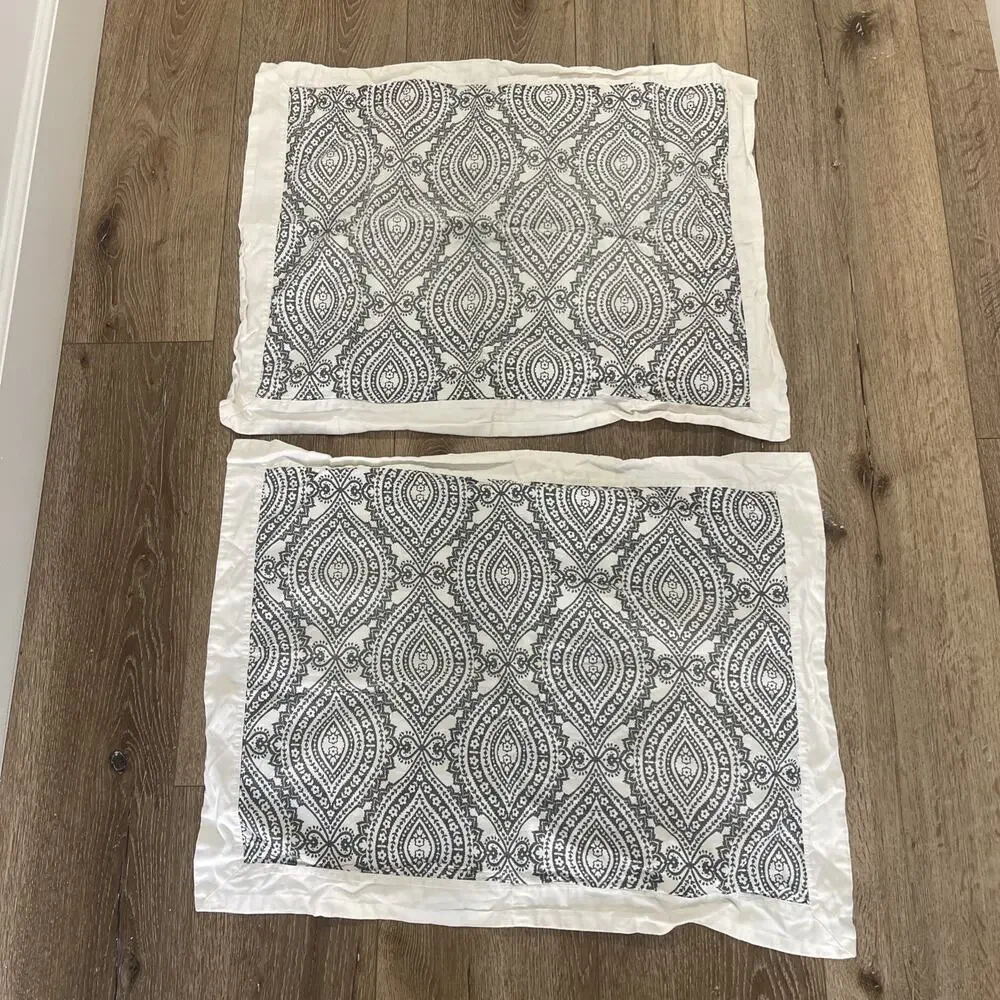 Amy Butler Well Spun Organic Cotton Pillow Cases Set 2 Sham Boho Standard Beachy